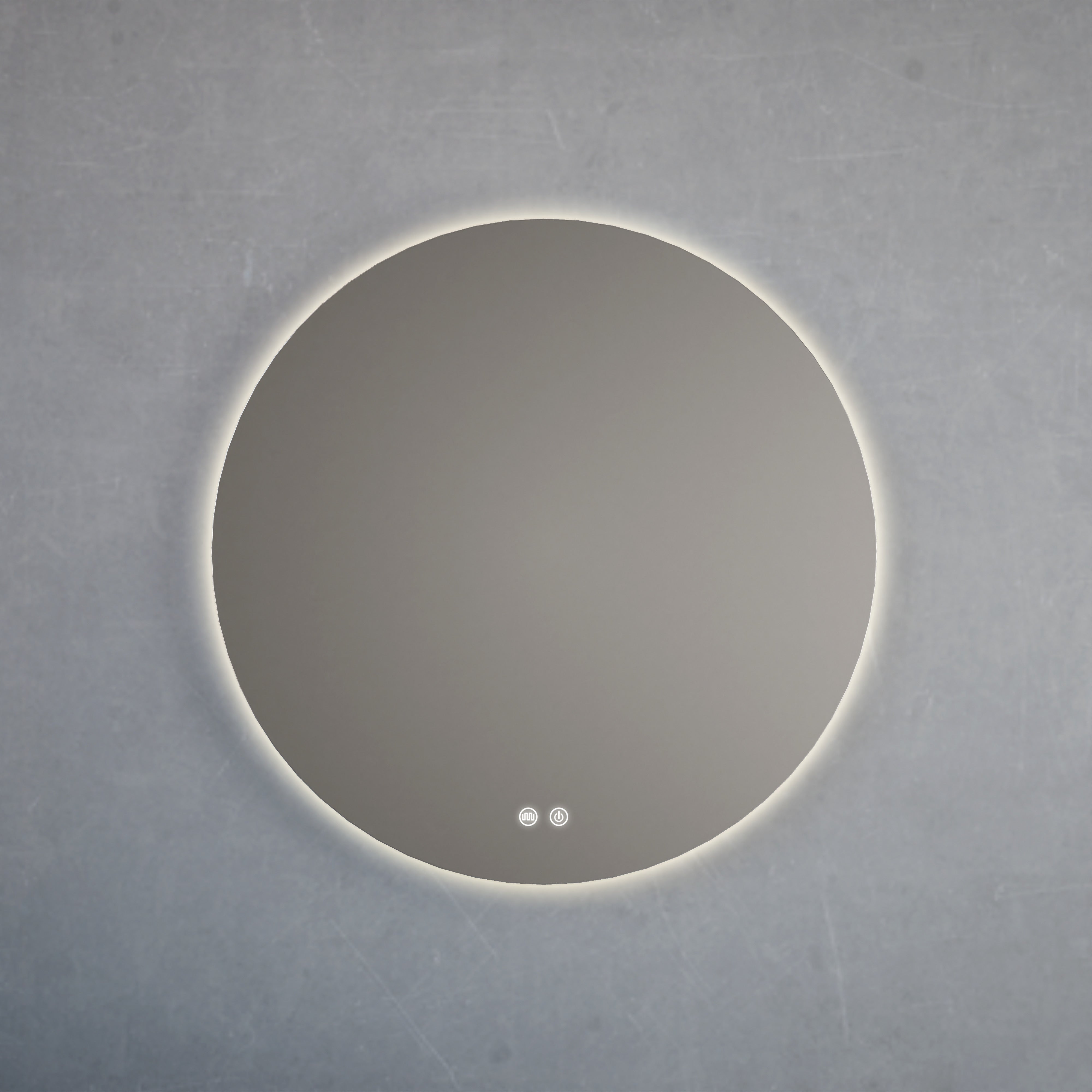 Feel Your Bath, Meuble de Salle de Bain PANTER Marron 100 cm, 2 Tiroirs, Vasque Céramique Intégrée et Miroir Rond LED - 5