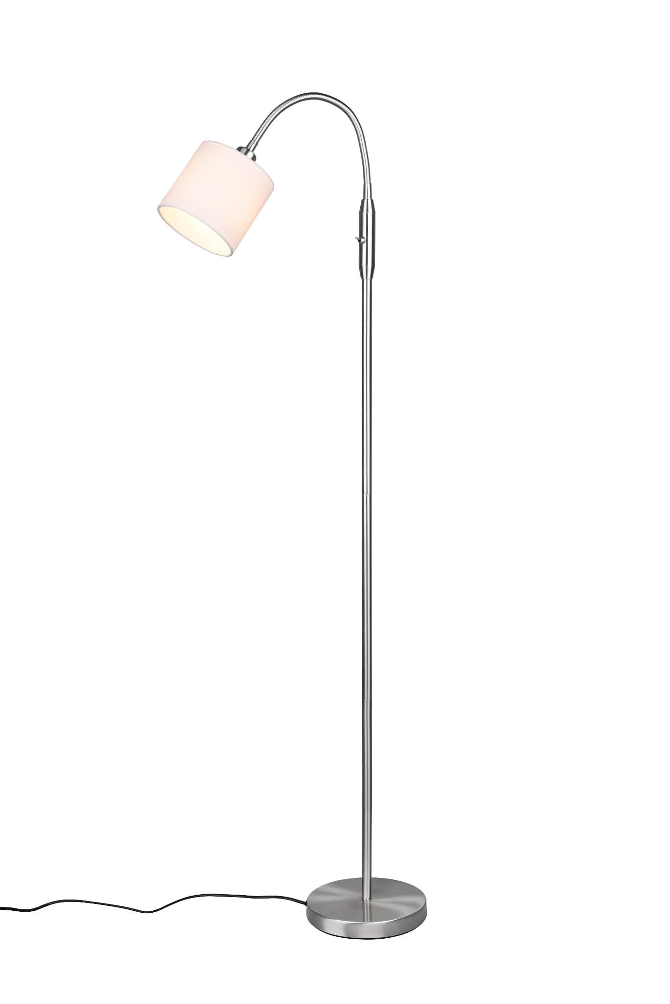 Lampa podłogowa stojąca Tommy srebrno-biała 1xE14x40W wym: 130 x 20 x 20 cm metal RL