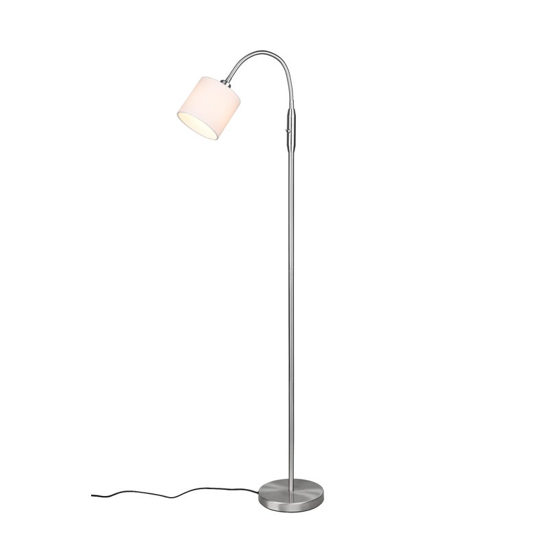 Lampa podłogowa stojąca Tommy srebrno-biała 1xE14x40W wym: 130 x 20 x 20 cm metal RL
