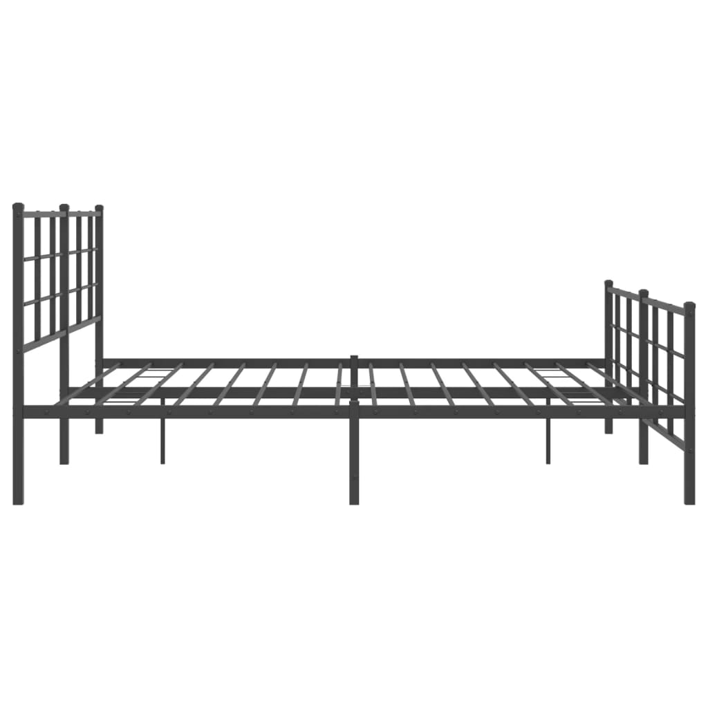 Estructura cama sin colchón con estribo metal negro 193x203 cm vidaXL - 5