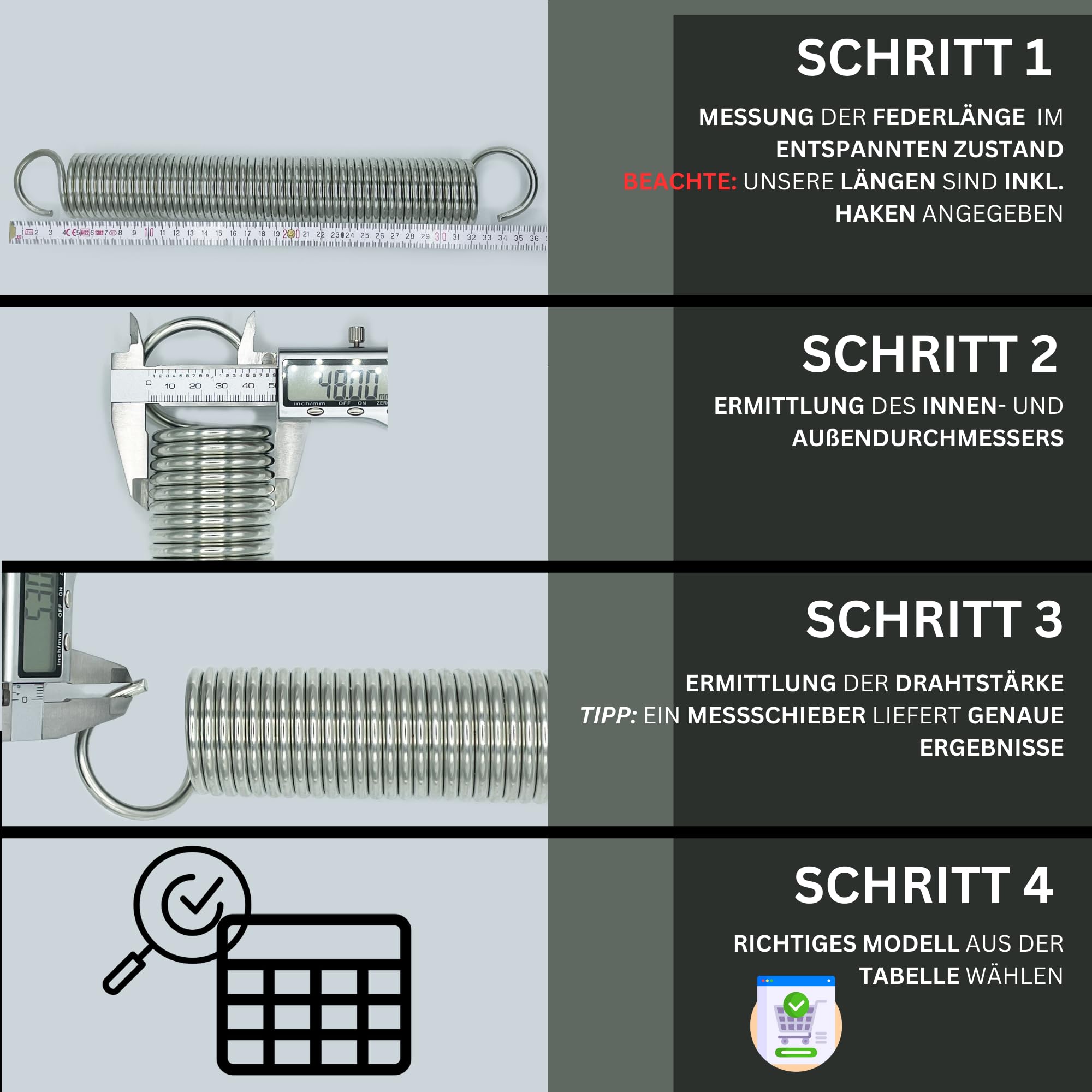 Coppia di molle per porta del garage (2 pezzi) di molle di trazione universali, disponibili in 9 diverse misure, zincate per porta del garage, molle i - 5