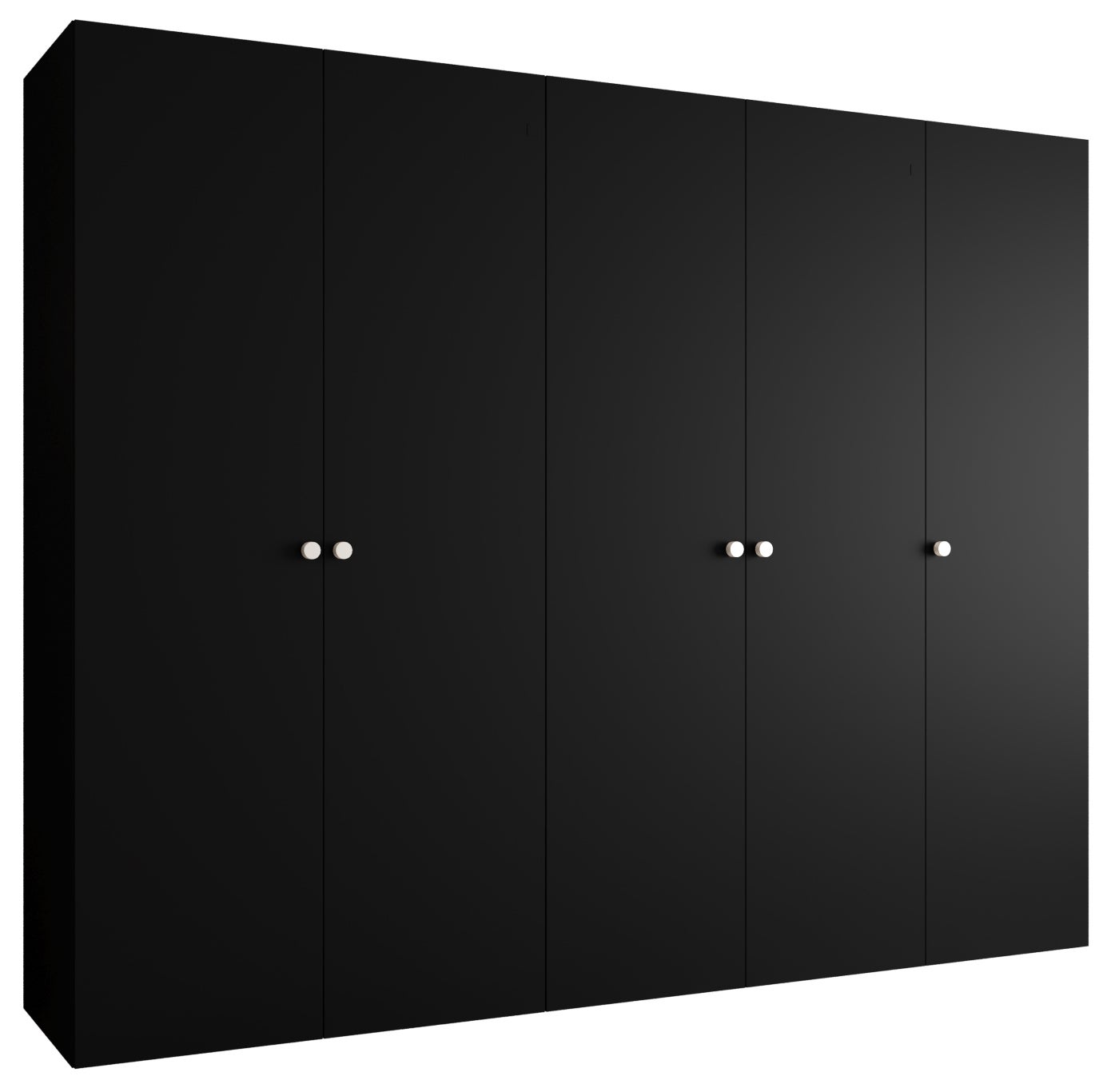 Szafa uchylna otwierana Parma 1 250 x 52 x 202 cm czarny + u. srebrny Abiks Meble