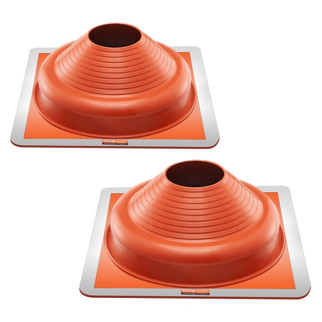 Solin Toit Tuyaux VEVOR 160-300 mm Étanchéité Silicone Flexible,Lot de 2,Base Métal Carrée,Haute Température -74℃-225℃,Cheminée,Poêle à Bois