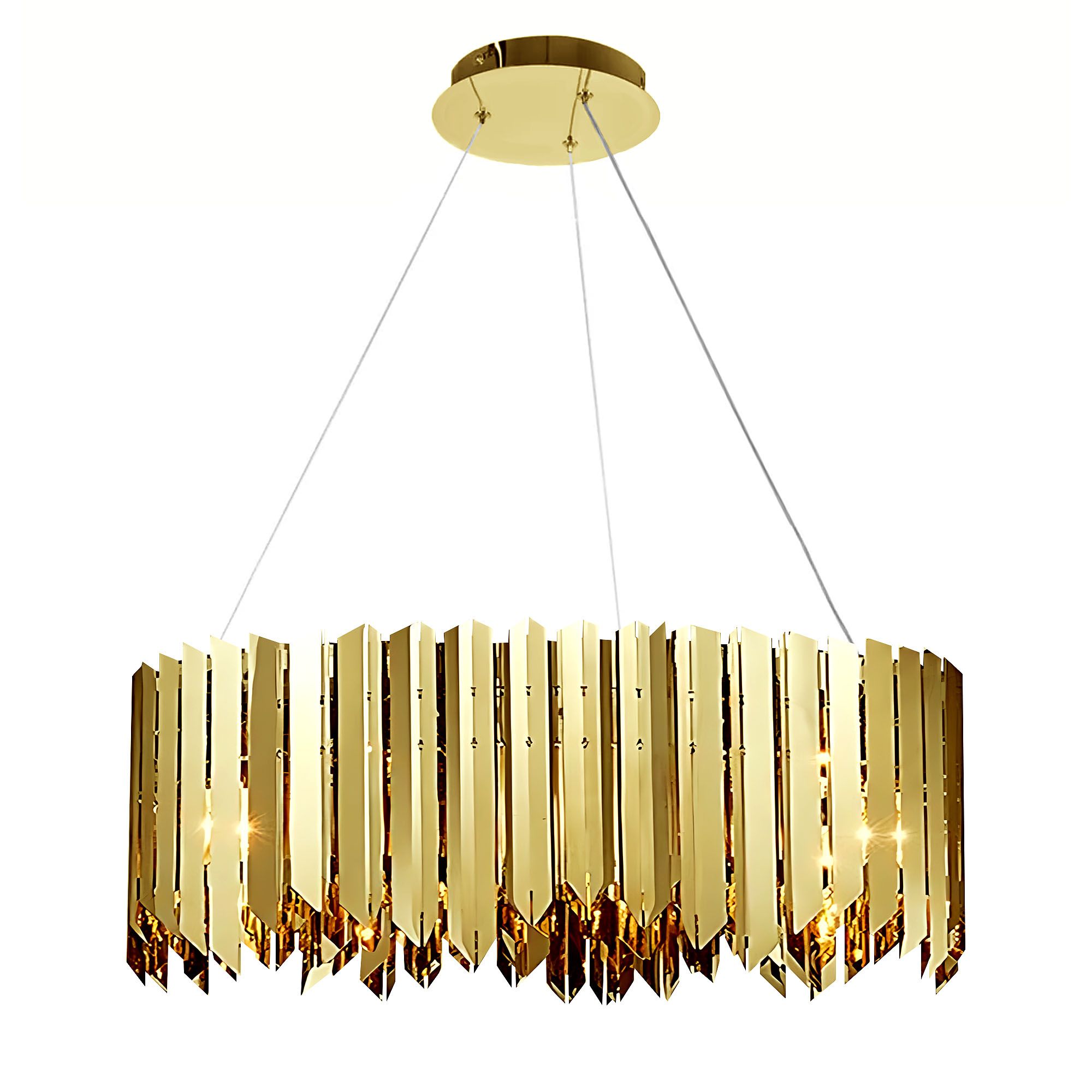 Lampa Sufitowa Wisząca Toolight App1764-8Cp Złoty