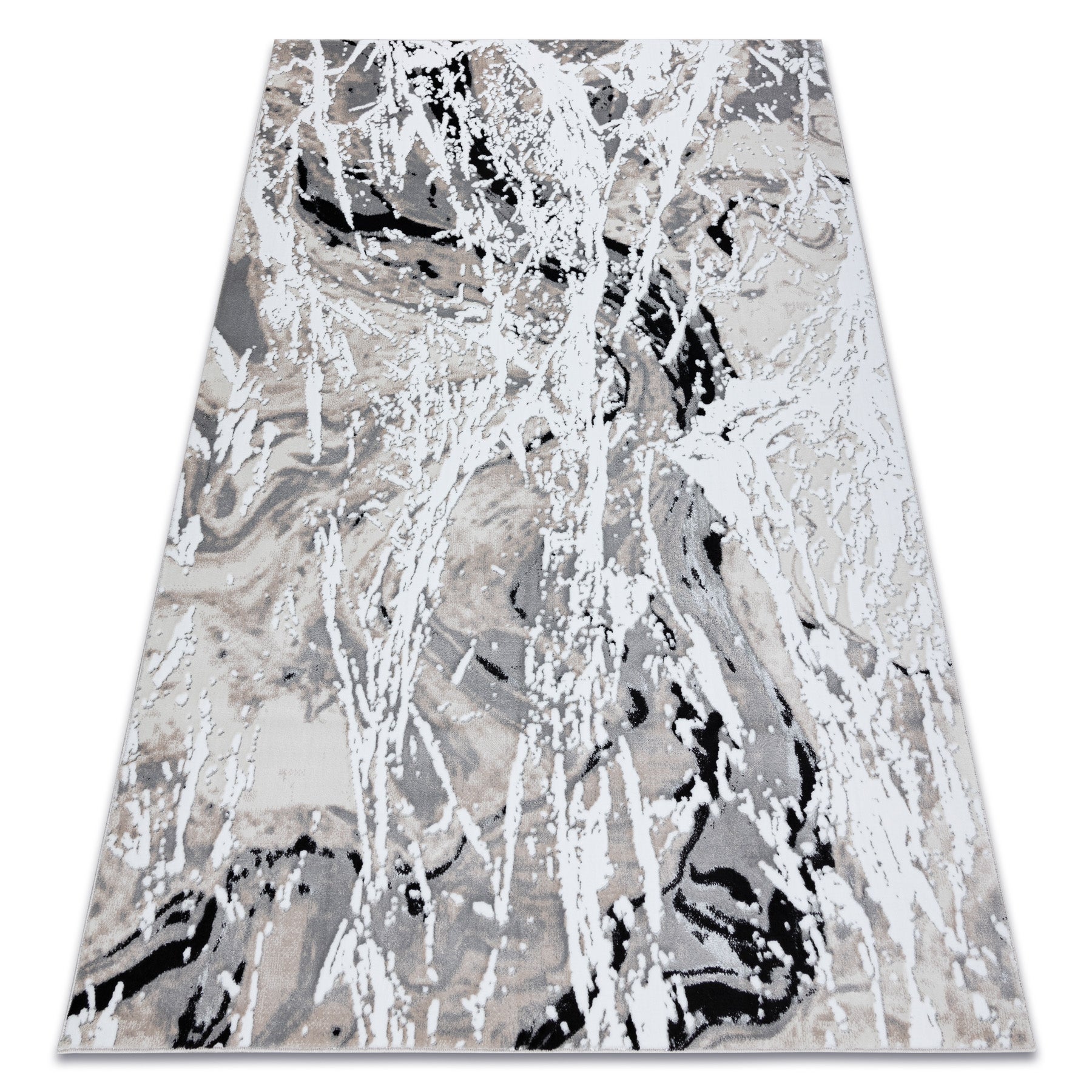 Dywan GLOSS nowoczesny 8488 37 Abstrakcja stylowy, glamour beż / szary 240x330 cm