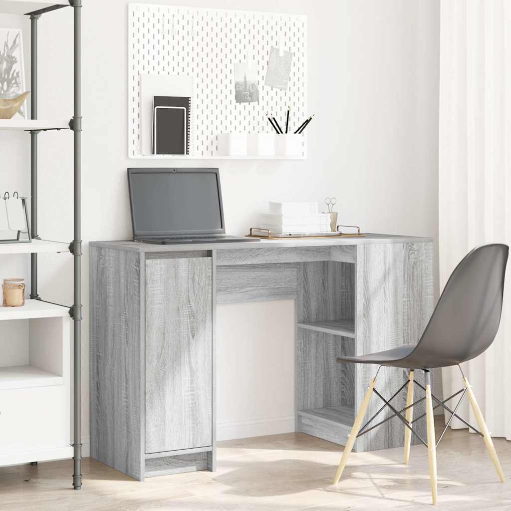 Biurko Sonoma Szare 120x42x76 cm Drewno klejone vidaXL