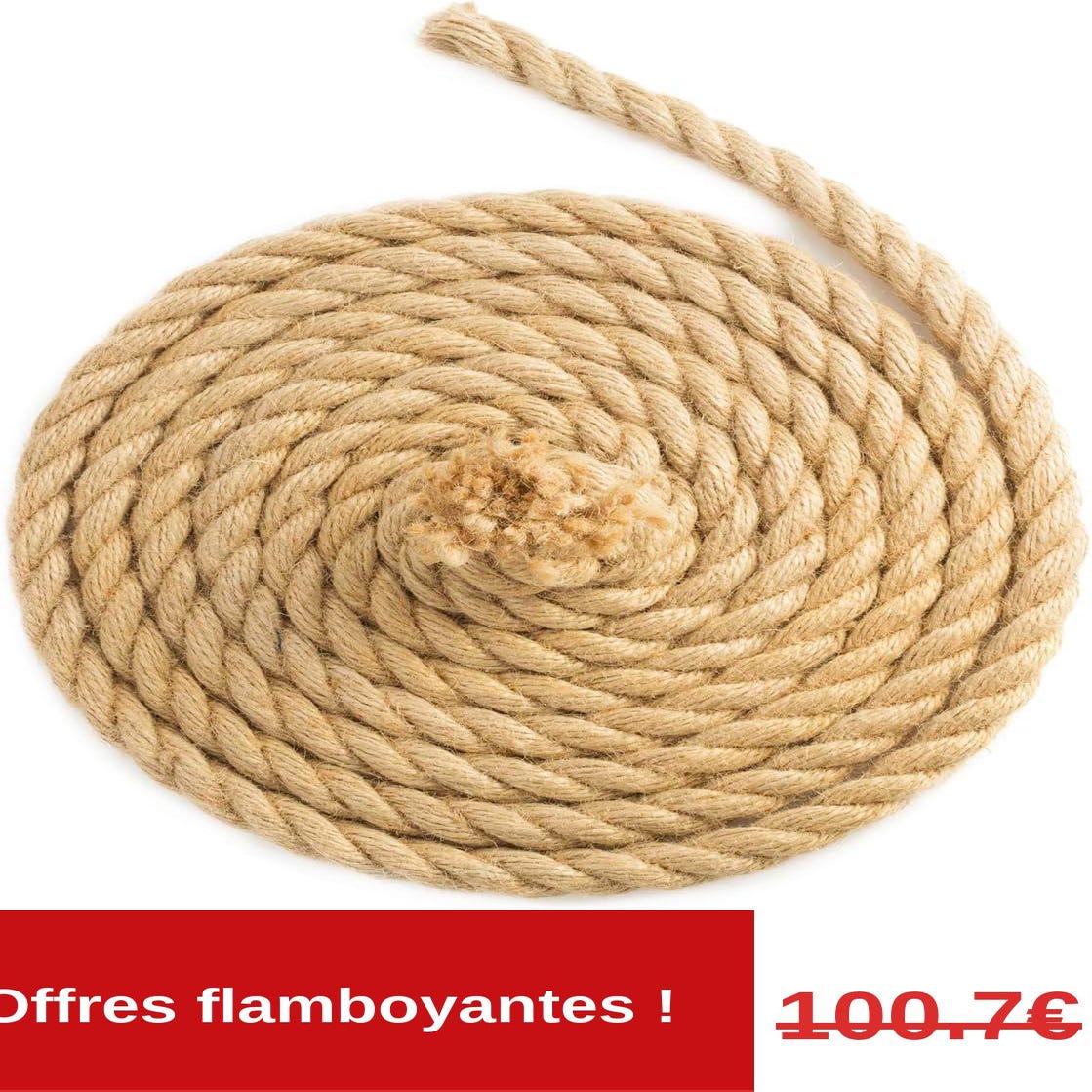Corde En Jute Torsadée Naturelle – 8 Mm, 5 M, Pour Décoration, Bricolage, Tir à La Corde, Rampe