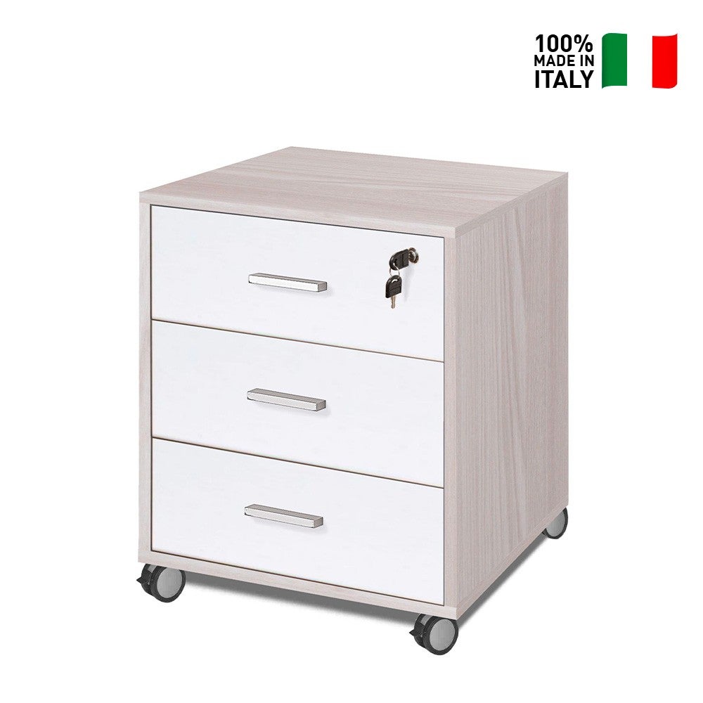 Commode 3 tiroirs orme clair - 7