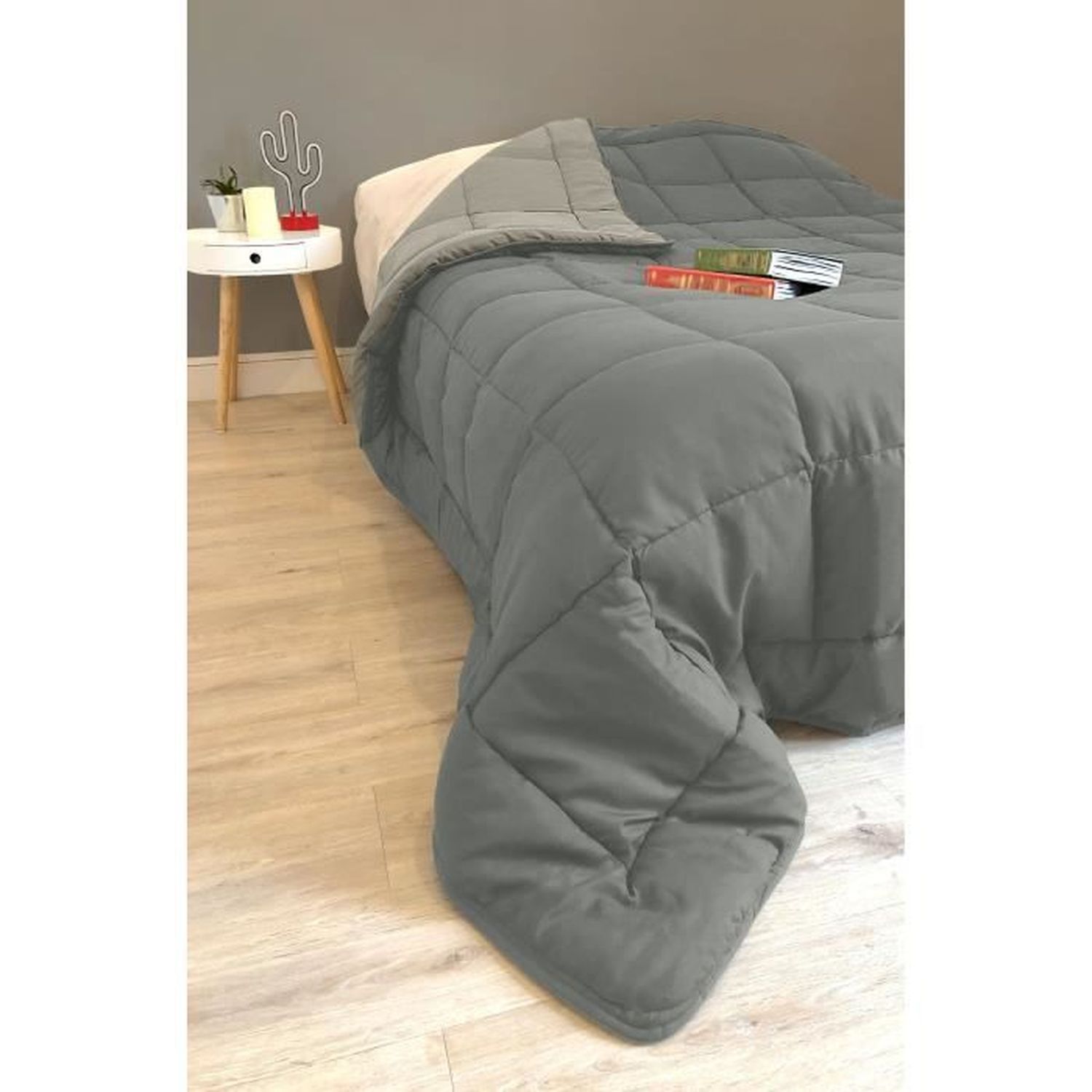 Remplissage de couette Poyet Motte Calgary Argenté Gris 220 x 240 cm 400 g /m² - 4
