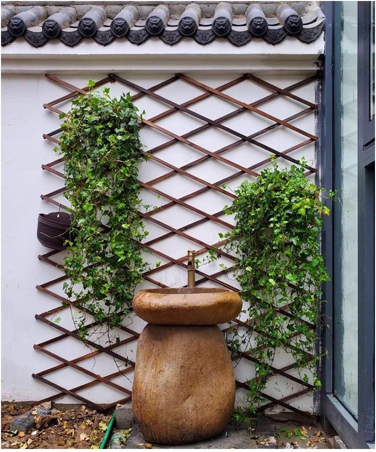 BEXTCOK Treillis de jardin extensible, panneaux de treillis, panneaux pour plantes grimpantes d'extérieur, pour usage extérieur (épaisseur 0,7 cm) - 4