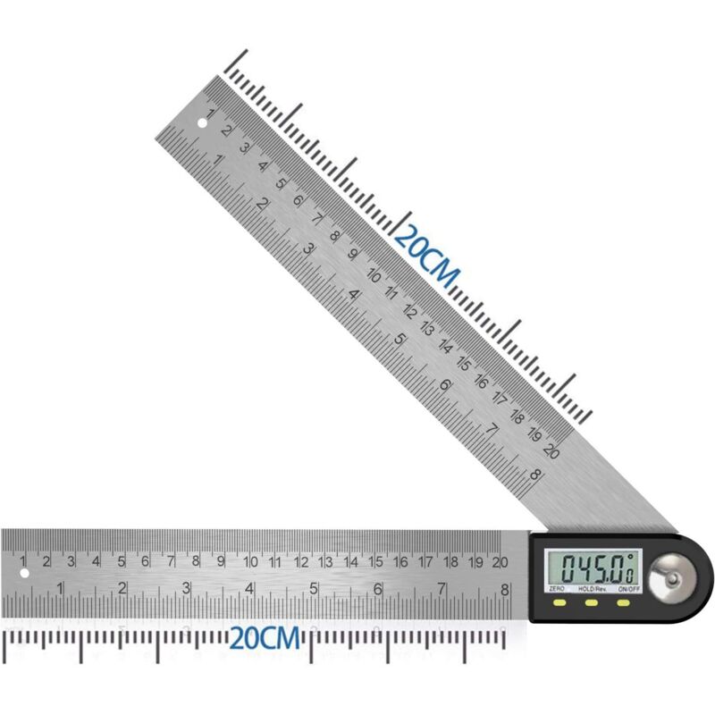Inclinometru digital cu unghi de 0-360°, raportor din oțel inoxidabil cu afișaj LCD pentru reparare