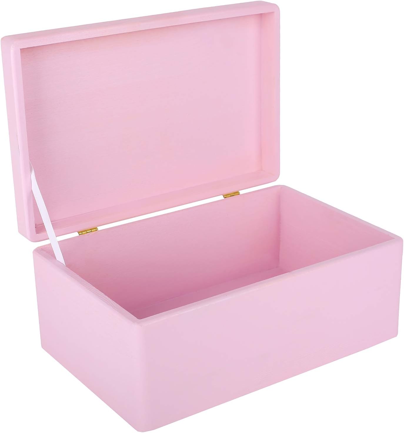 Coshar Scatola In Legno Grezzo Con Coperchio – 14x14x10 Cm – Per Gioielli, Fai Da Te E Decorazione - 2