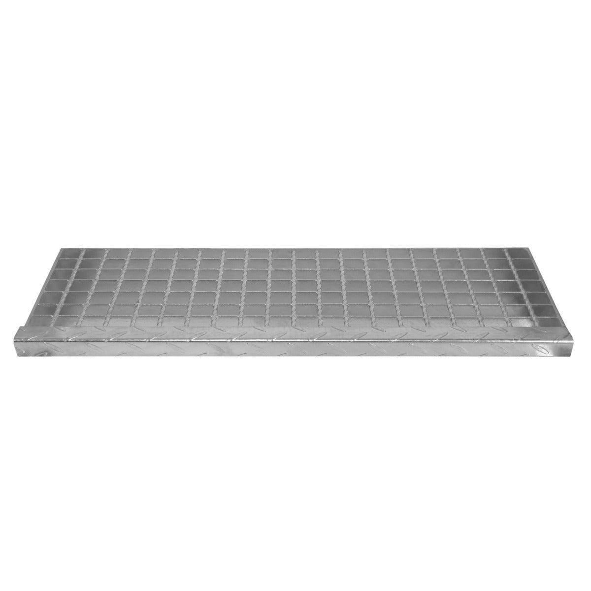 Scale in metallo aggiuntivo regolabile in altezza 90 cm Argento Acciaio zincato 2 gradini componibili Griglia resistente - 3
