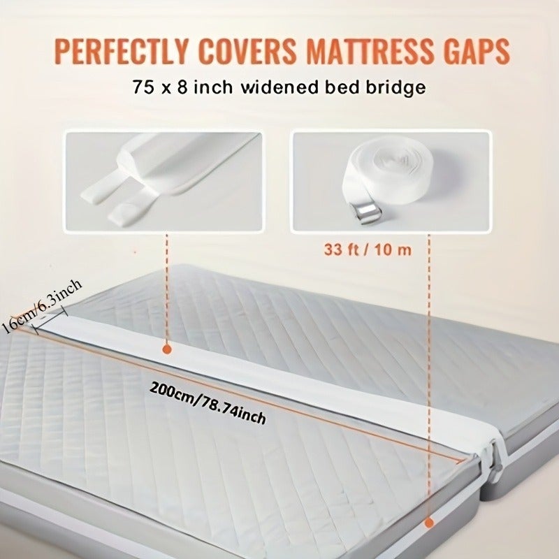 Kit de conversão para cama de casal BEXTCOK, kit de conversão para ligação de colchões, ligação para cama de casal (200 × 20 × 7 cm) - 3