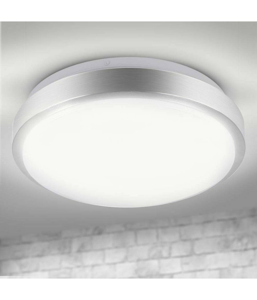 Piccola Plafoniera Circolare Led 3000k O 4000k London Bianco 20 Cm ACB - Foto 10