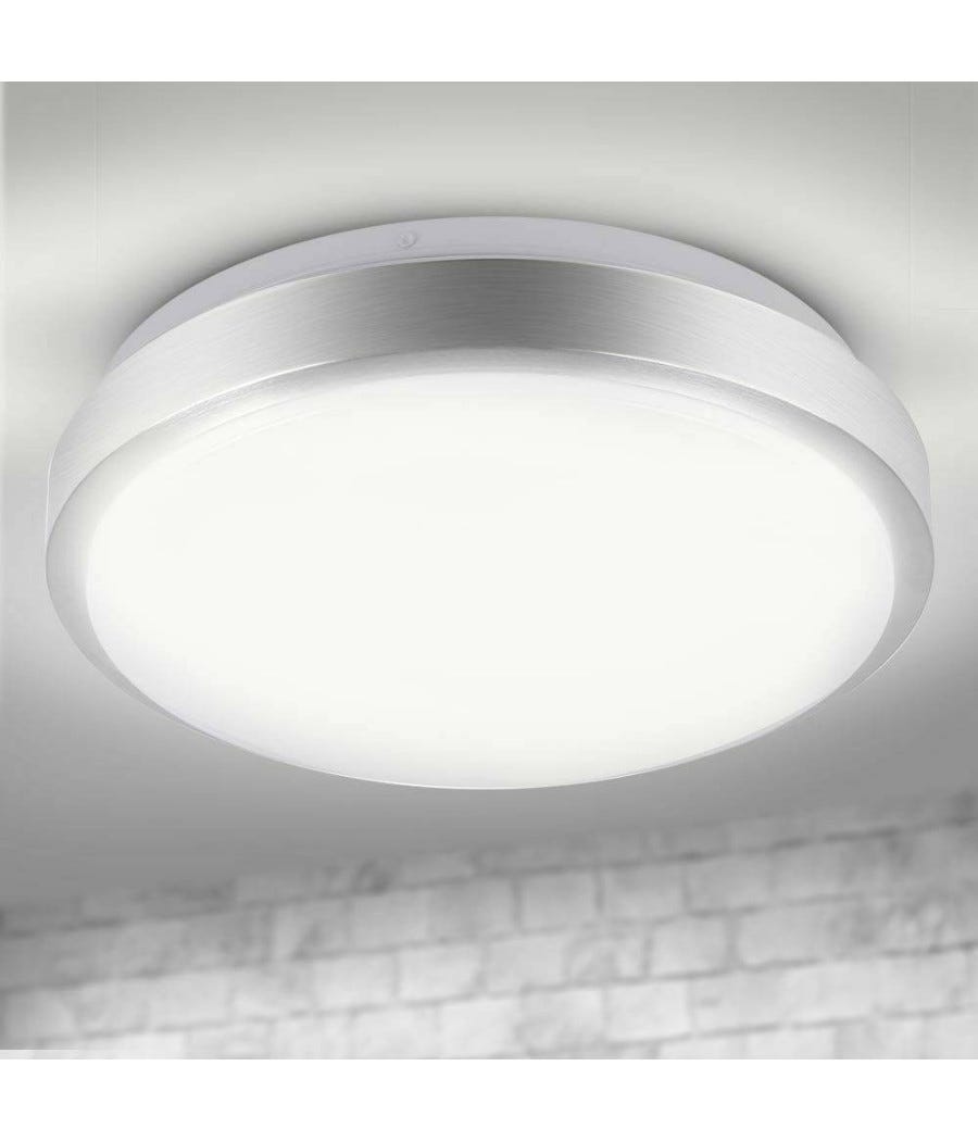 Piccola Plafoniera Circolare Led 3000k O 4000k London Bianco 20 Cm ACB - Foto 10