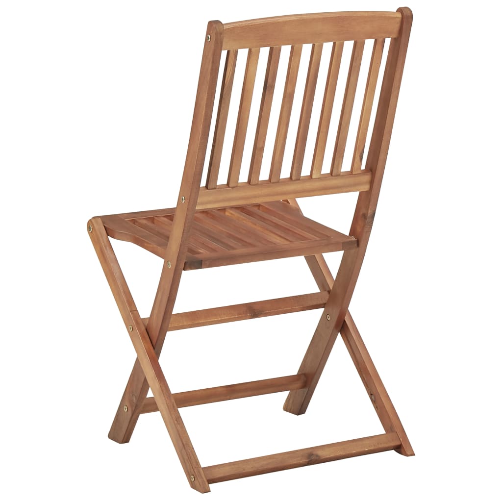 Chaise de jardin pliable avec coussin en Bois Gris - 6
