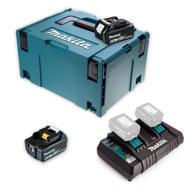 Pack Énergie 18 V Li-Ion (2x6,0 Ah) avec chargeur double dans MAKPAC - MAKITA 198077-8
