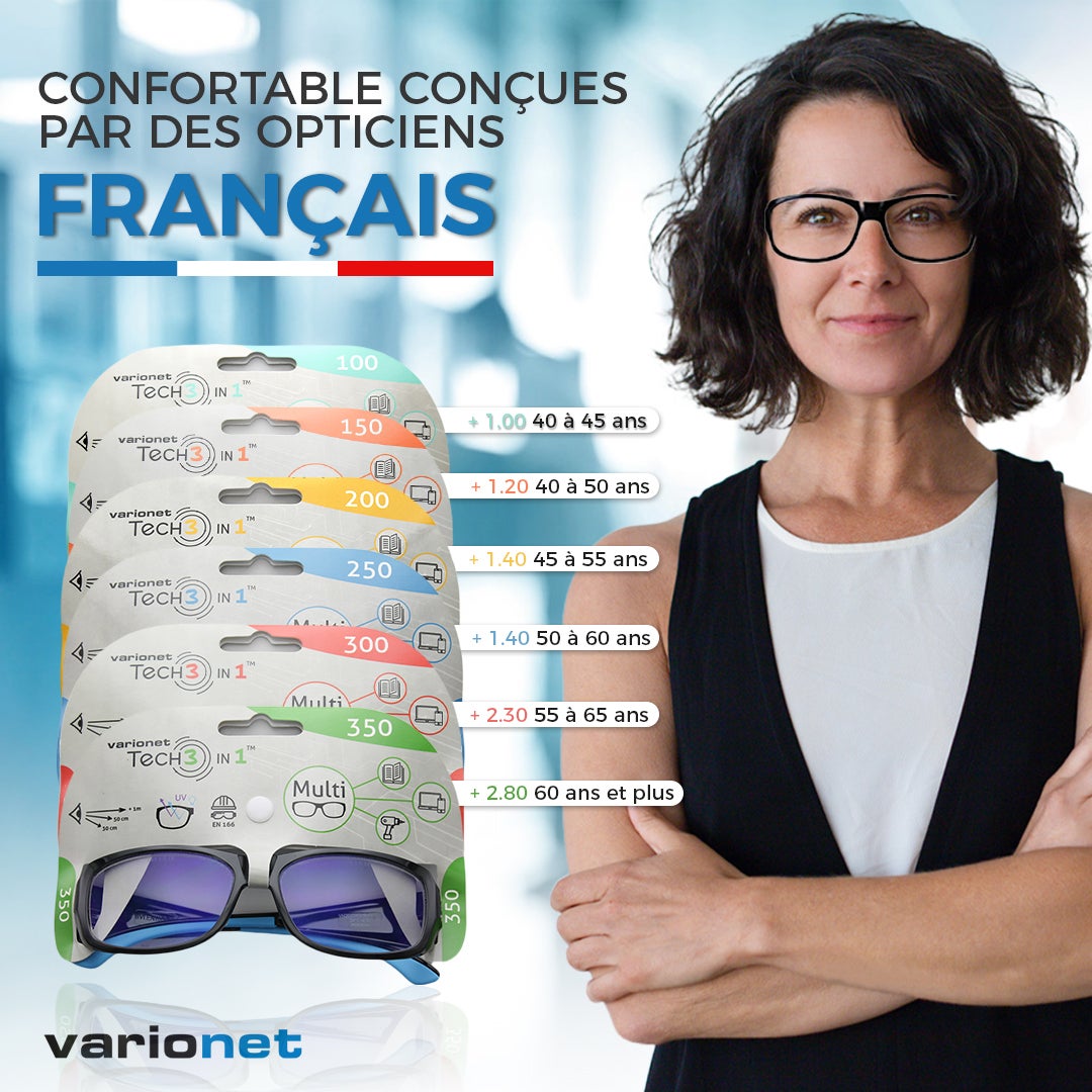 Lunettes Adaptée à votre vue (presbytie)+1,00 Anti Lumière Bleu - Vision et Protection pour Presbytie - Dioptrie + 1,0 - Normées CE - 5
