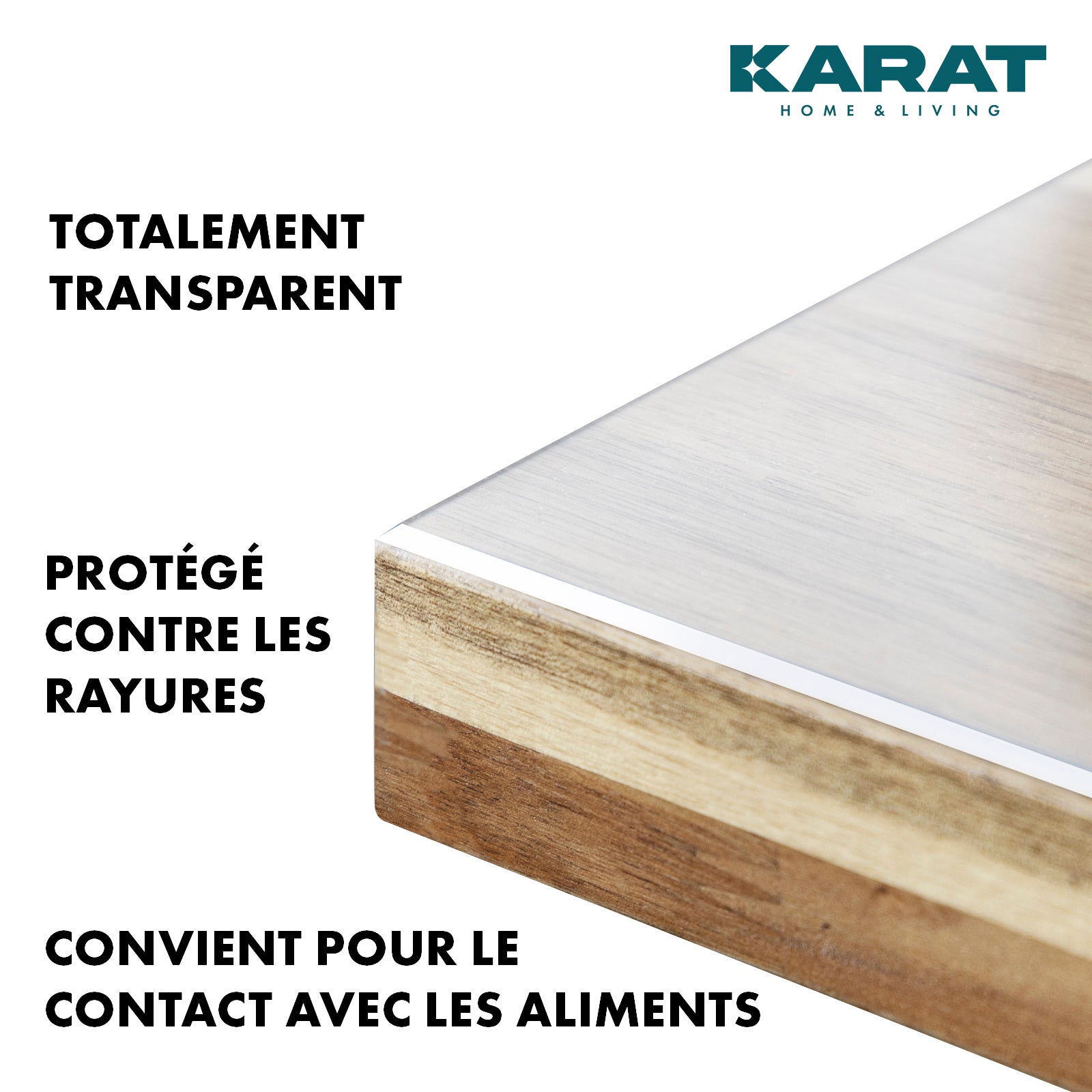 Película protectora transparente de 2 mm de grosor para mesa, 95 x 50 cm - 3