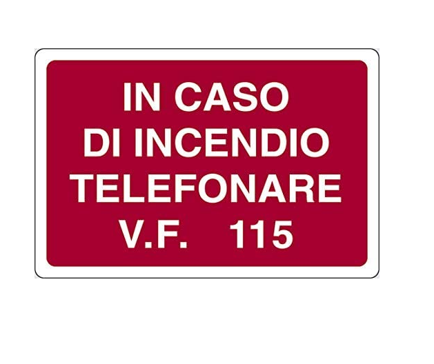 Cartello Alluminio Comportamento Incendio E Incidente, 18x20 Cm, Con Protezione UV, ISO 7010, Per Esterni E Interni, Pronto Uso, Prodotto In Germania