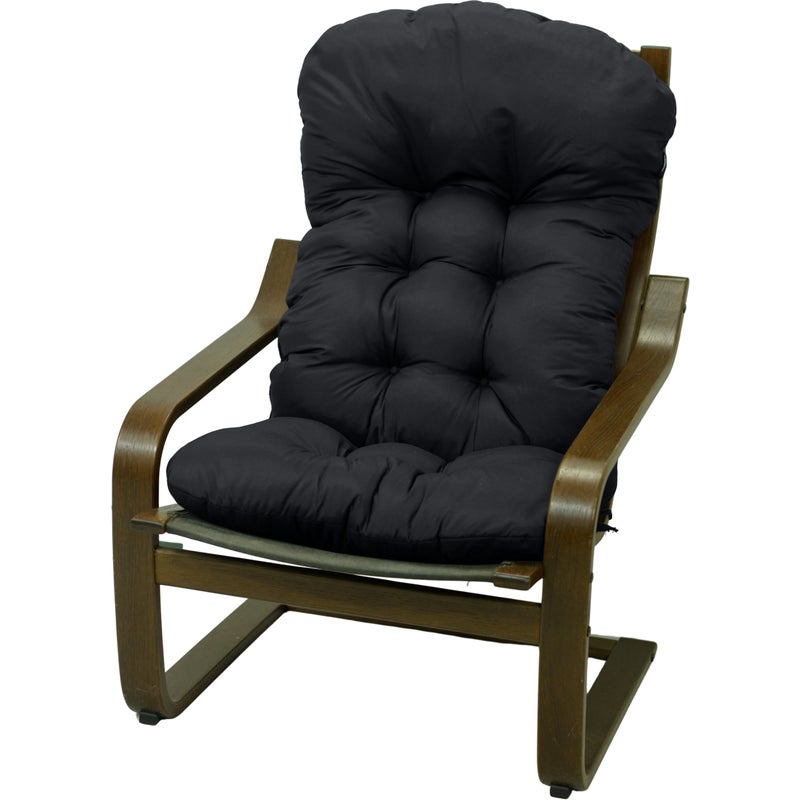 Poduszka na fotel drewniany krzesło Poang AMPO czarny 1 szt.