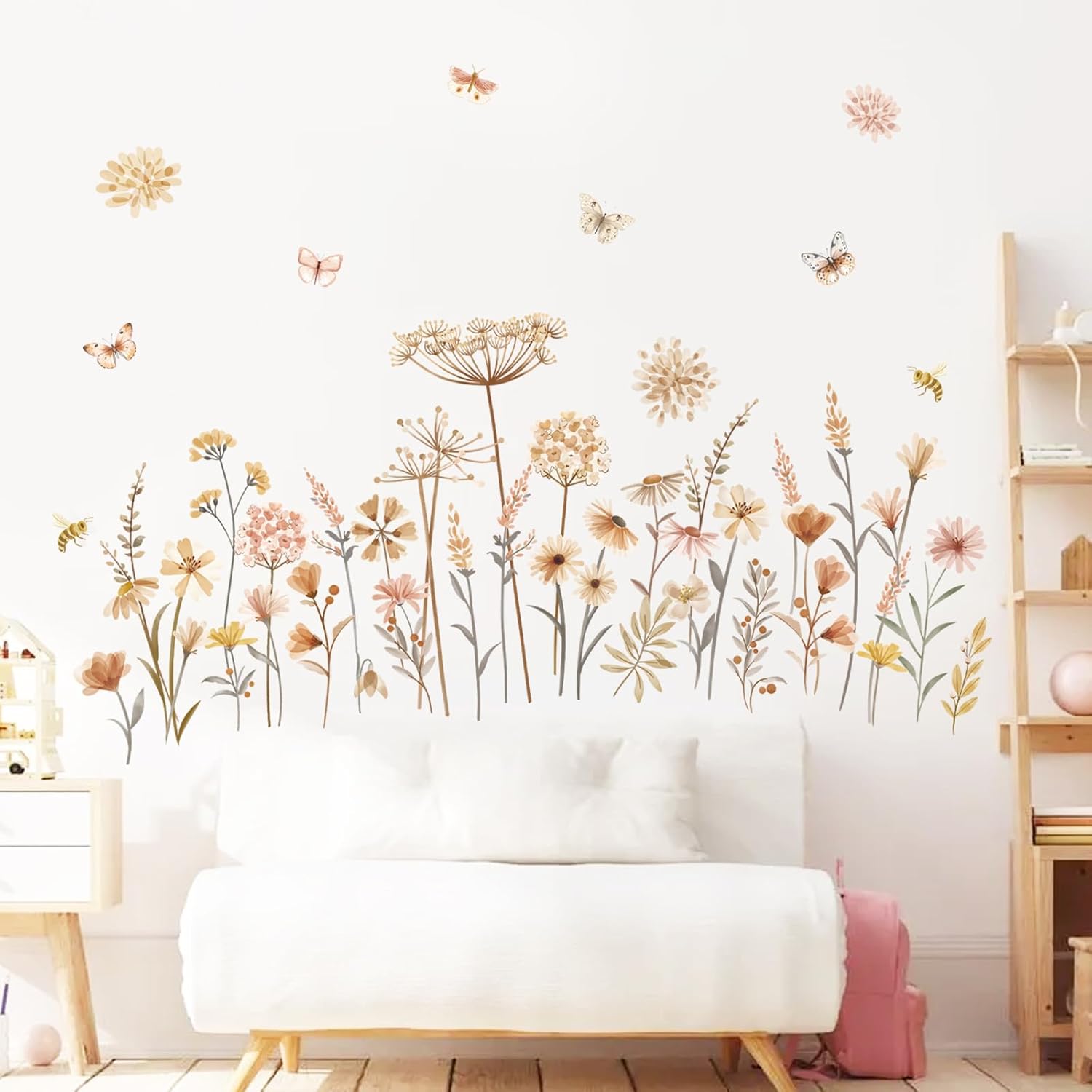 Sticker Mural Wandaro - Autocollant Fleurs Et Oiseaux - Décoration Salon/chambre - DL574