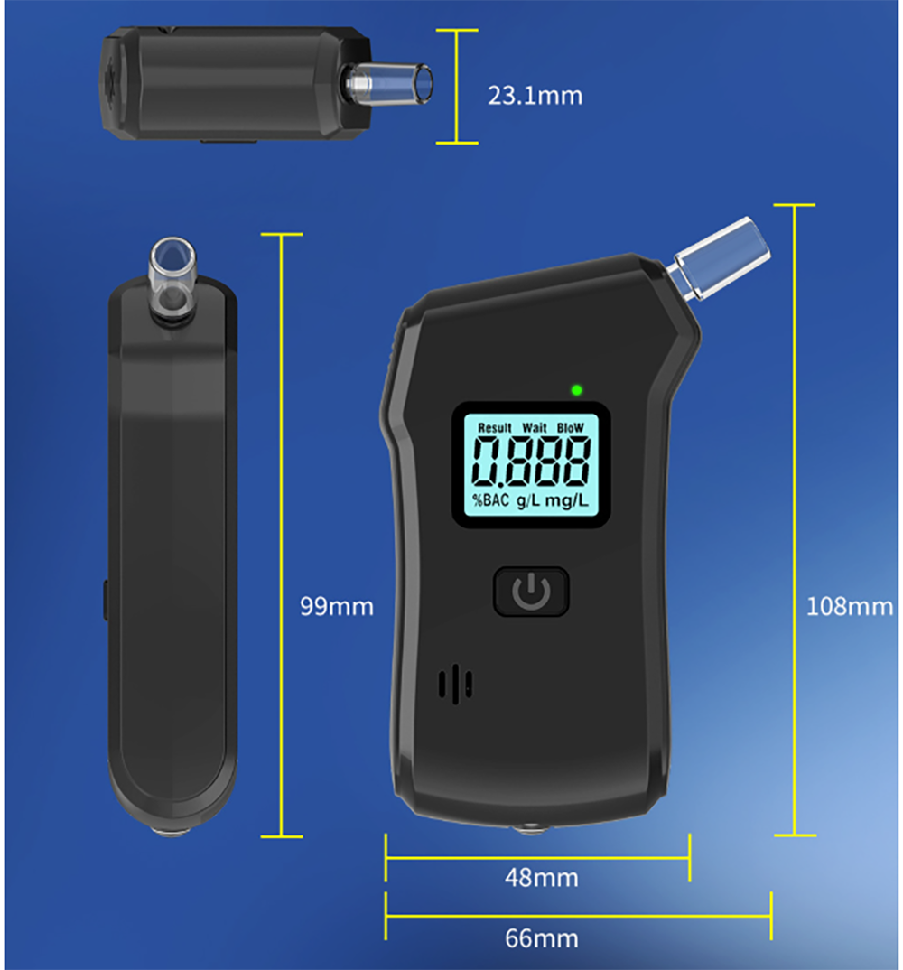 Éthylotest Portable Haute Précision – Détecteur d’alcool Respiratoire LCD, Capteur Avancé, Usage Domestique & Professionnel - 3