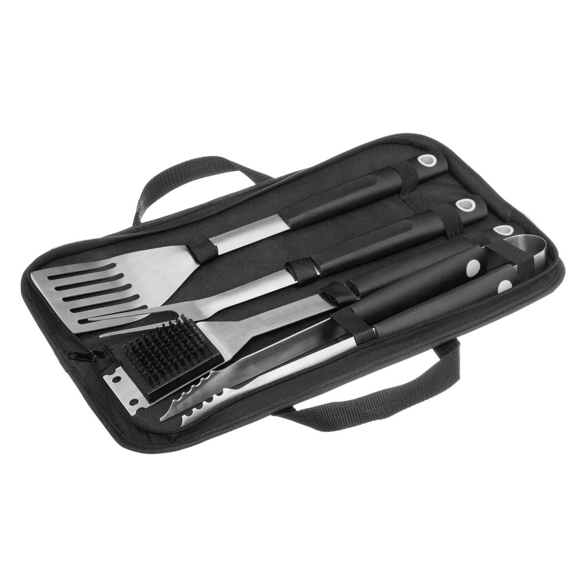 Accesorios Completos Asador Kit 26 Utensilios Barbacoa TOPWAY - Acero Inoxidable, Estuche Aluminio, Ideal Para Parrillas Tenedores Pinchos Cuchillos Espátula