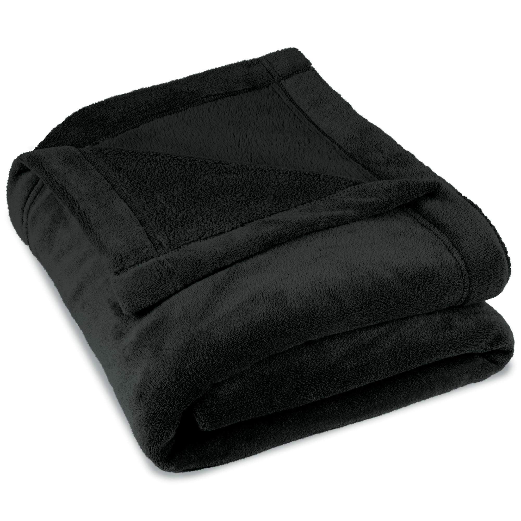 Celinatex montreal coperta soffice microfibra coperta pile coral 150 x 200 cm nero