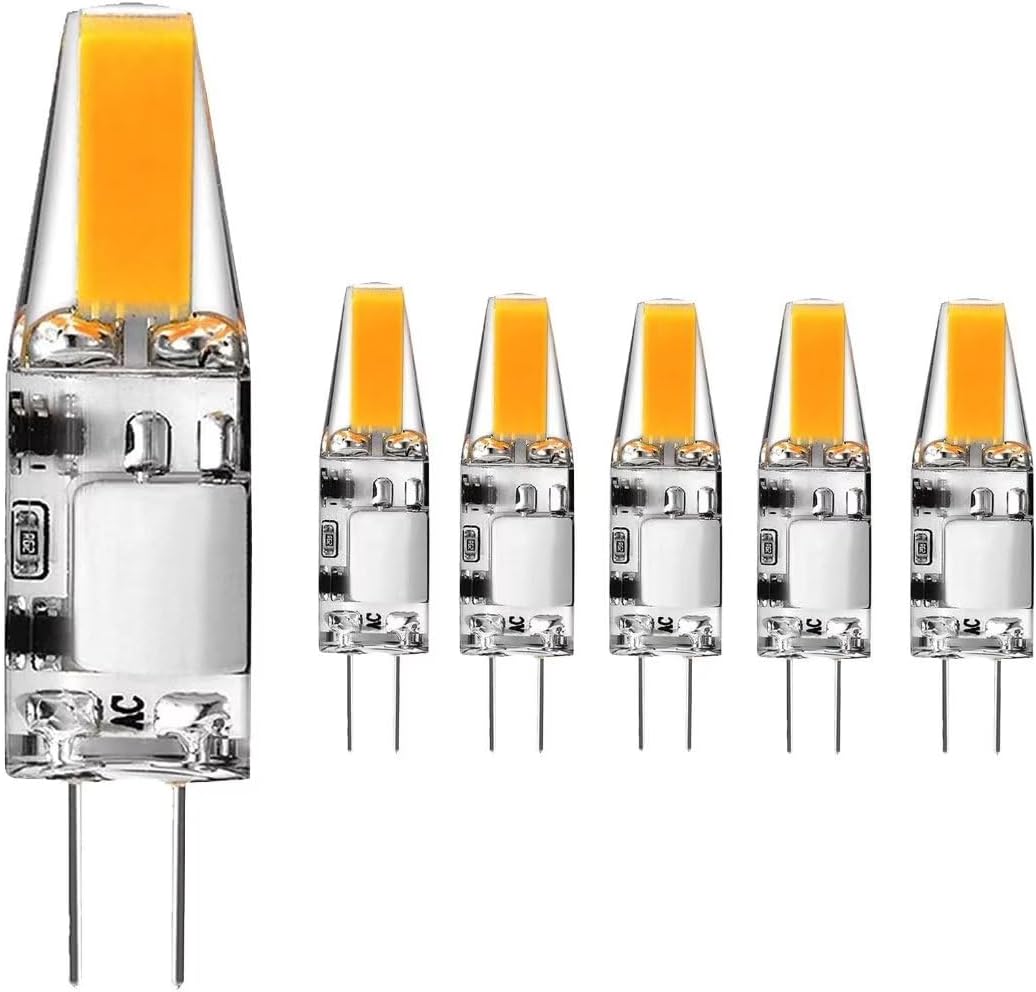 Żarówki LED G4 12V, 3W; dioda LED G4 COB odpowiadająca żarówce 20W/30W; ciepłe białe światło 3000K, 300 lumenów; opakowanie 6 sztuk.