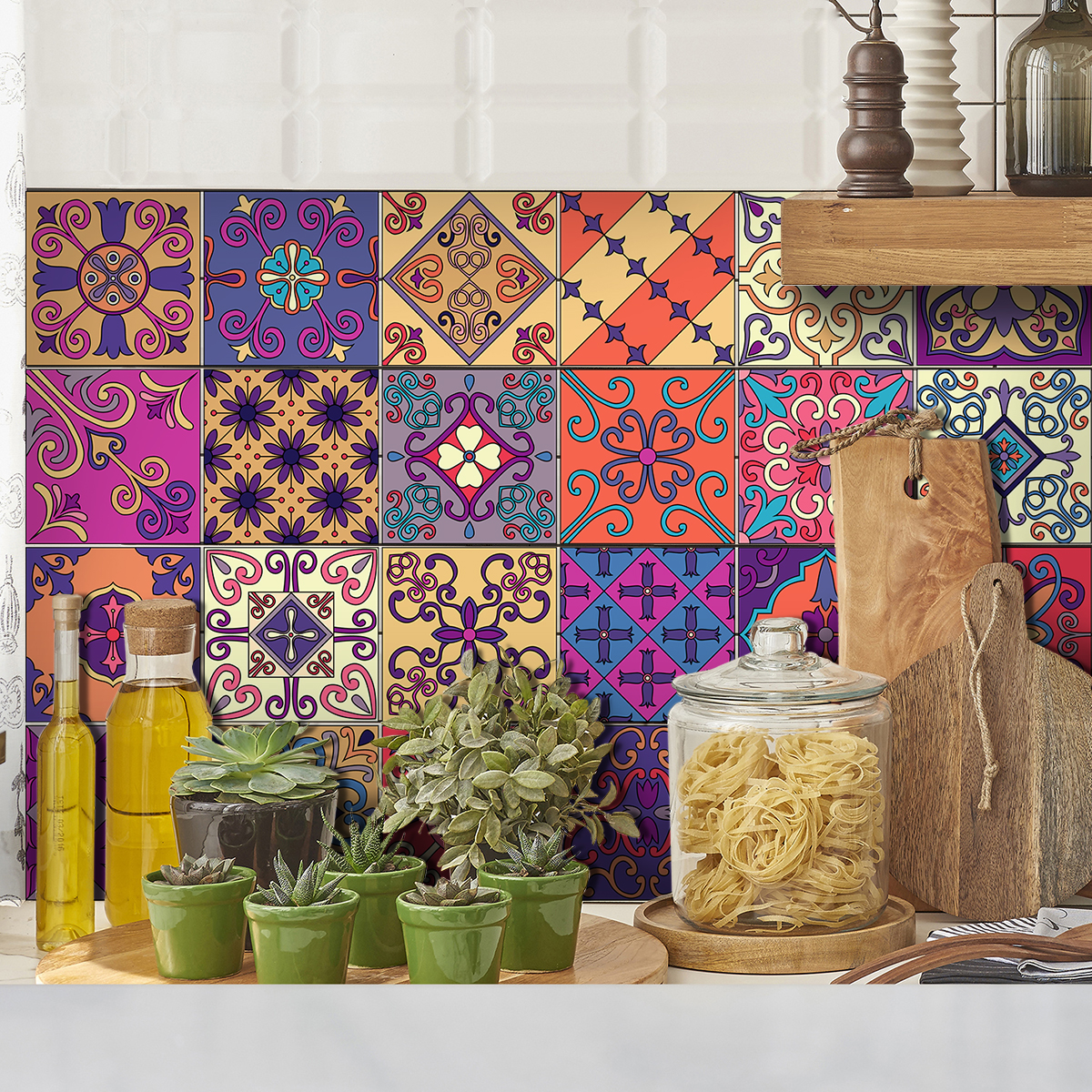 24 vinilos azulejos azulejos duilo - adhesivo de pared - revestimiento sticker mural decorativo - 24stickers10x10cm