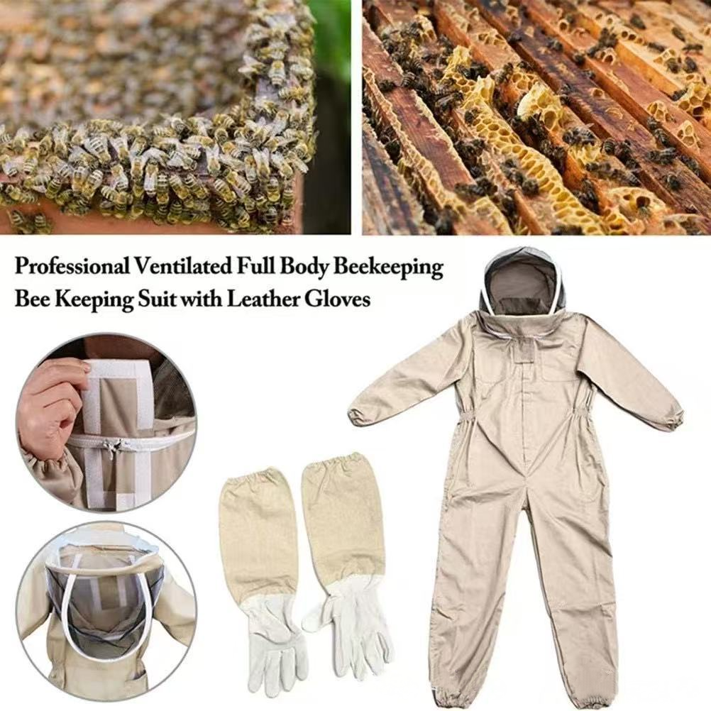 Veste D'Apiculteur Professionnelle Bee Art Avec Masque - Protection Complète Blanc Taille L