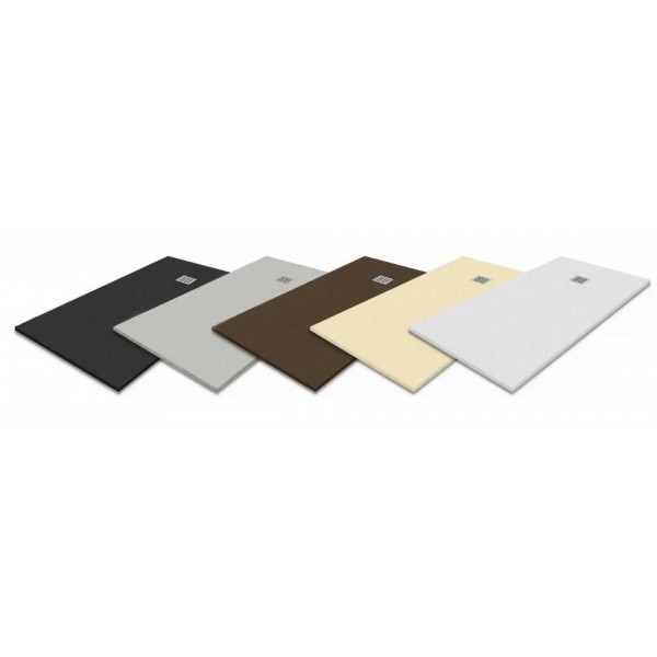 Piatto doccia in resina VALENCIA Finitura Ardesia 100x130 Bianco - 6