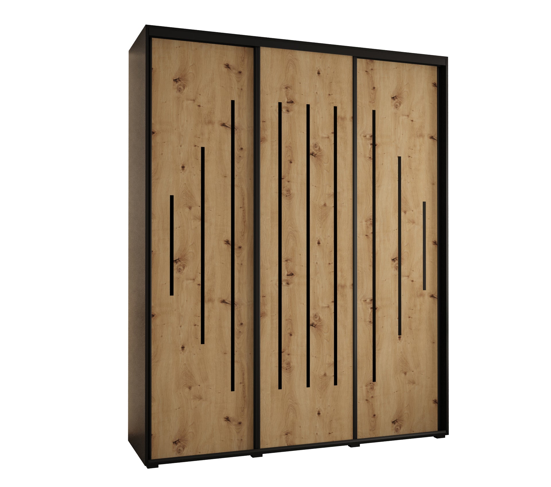 Szafa przesuwna wysoka Davos 12 190 x 60 x 235,2 cm czarny + artisan + u. czarny - Abiks Meble