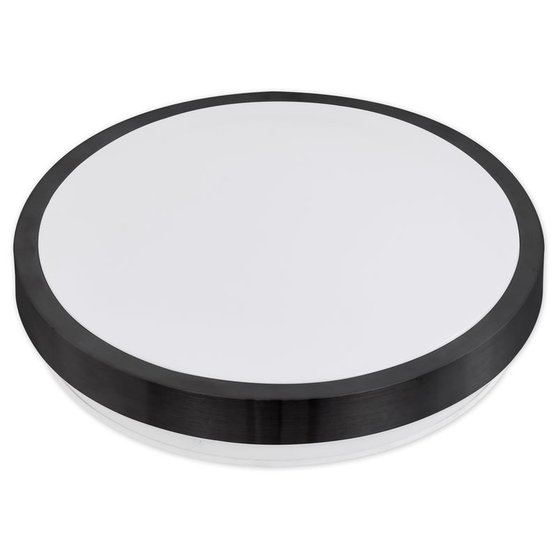 Plafon sufitowy LED 2x E27 Solen 33cm IP44 natynkowy okrągły czarny oprawa panel MasterLED