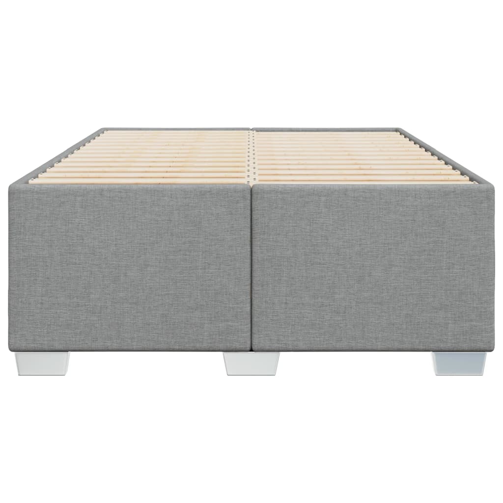 Cadre de lit sans matelas gris clair 120 x 200 cm tissu - 4