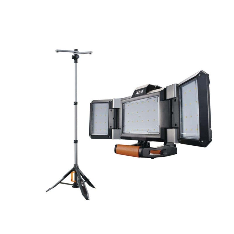Projecteur LED AEG BPL18 – 18V – 2500 Lumens – Hybride (batterie/secteur) – Triple Panneaux