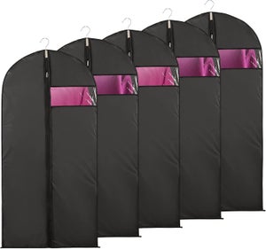 6 Housses De Vêtements Transparentes Avec Zip 60x120 Cm – Protection Anti-Poussière, Anti-Mites & Imperméable, Idéales Pour Costumes, Manteaux, Chemises & Robes