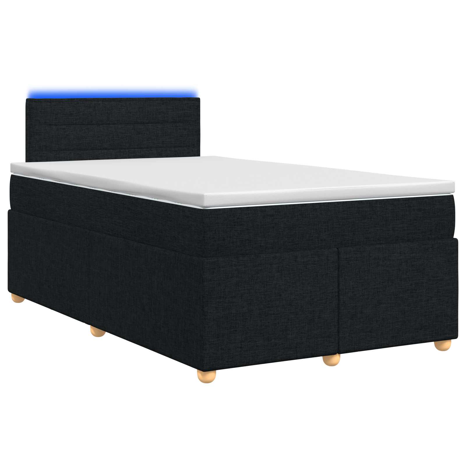 Cama box spring con colchón Negro 120 x 200 cm Tela | Leroy Merlin