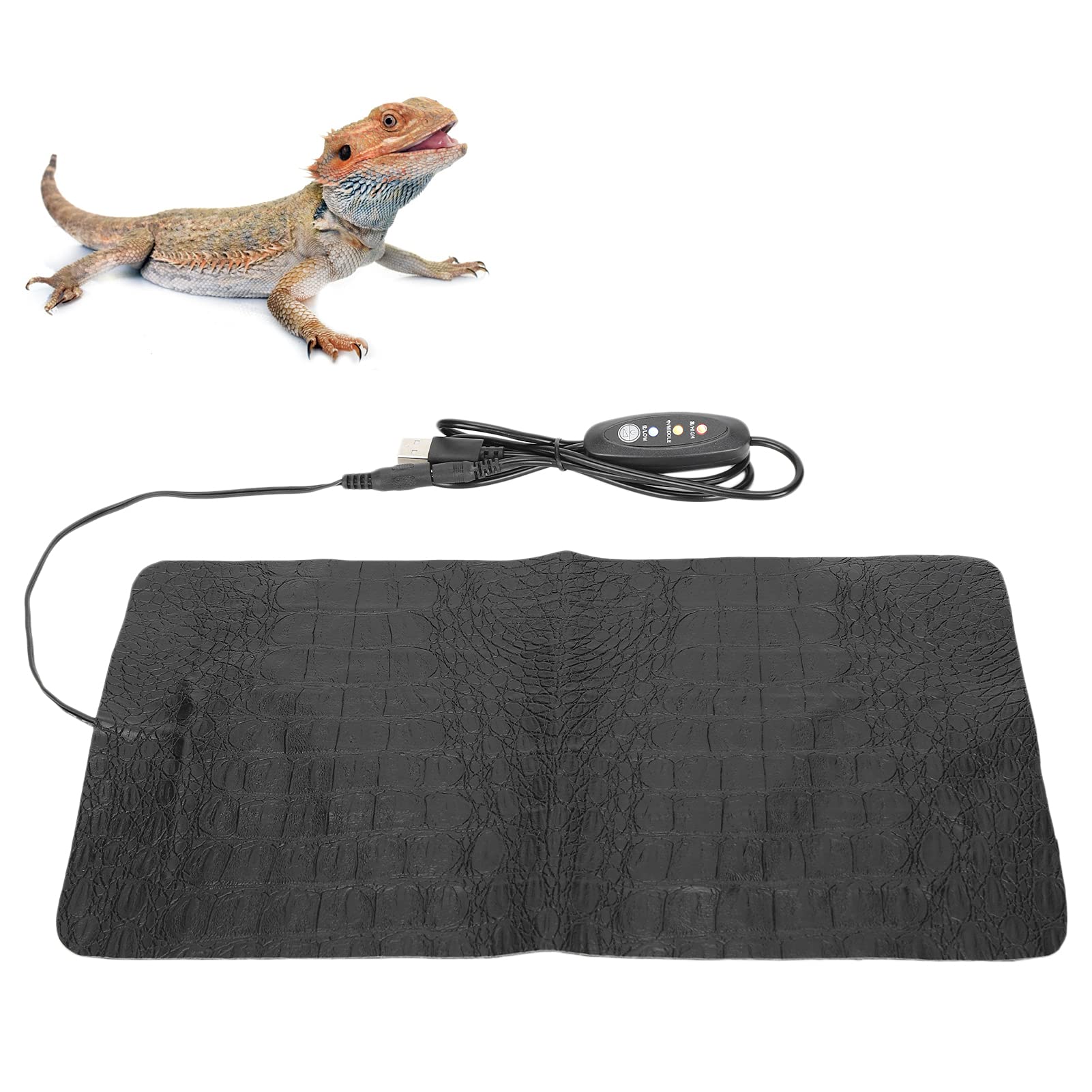 Tappetino Riscaldato USB Per Mouse Con Copertura In Pile, Scalda Mani A Infrarossi, 30x30 Cm, Grigio