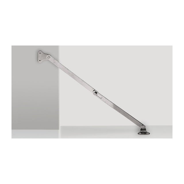 Compas d'abattant - Matériau : Acier - Type de palier : Pied à visser - Longueur : 200 mm - Décor : Nickelé - HETTICH