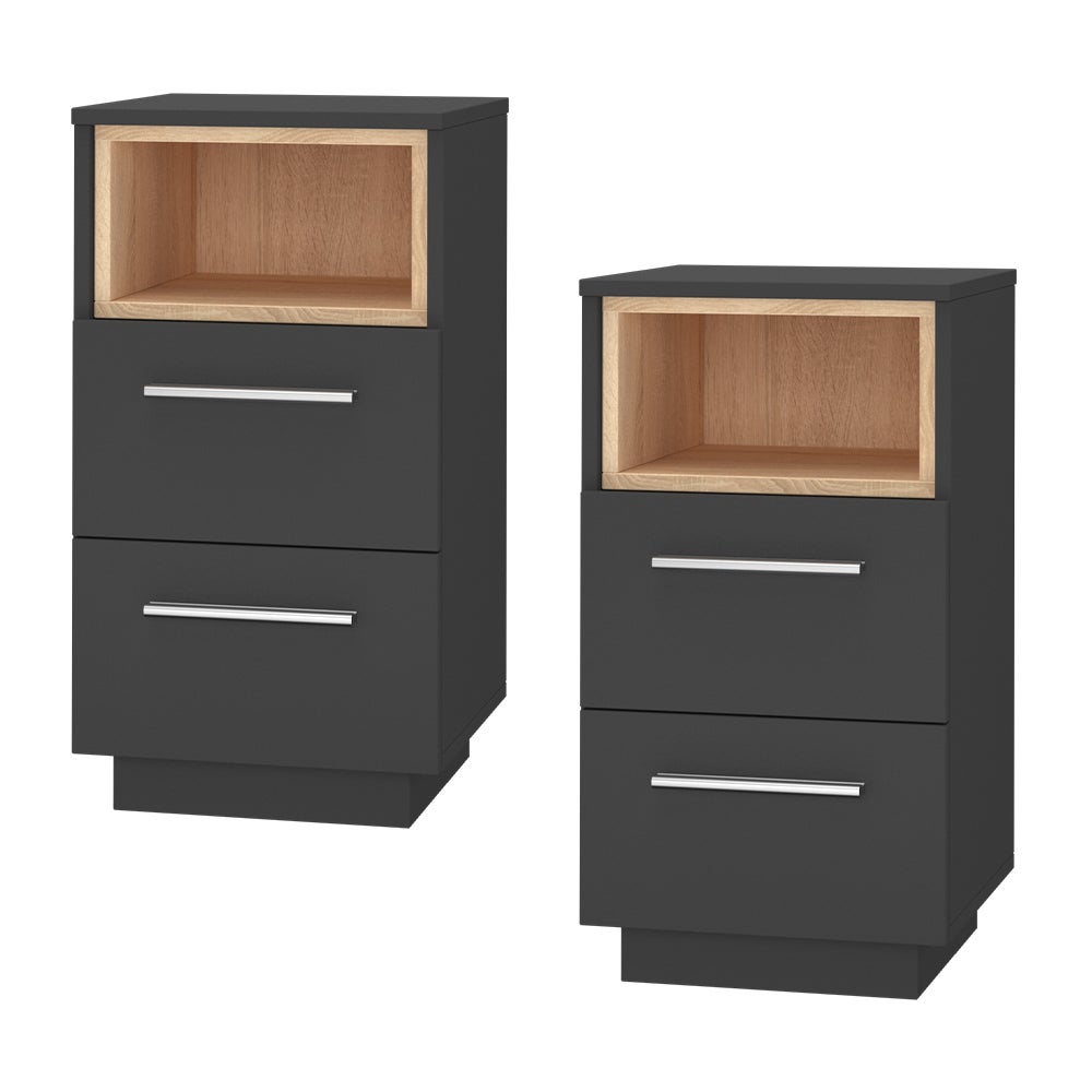 Vicco Stolik nocny Beatrice, Antracyt, Zestaw 2