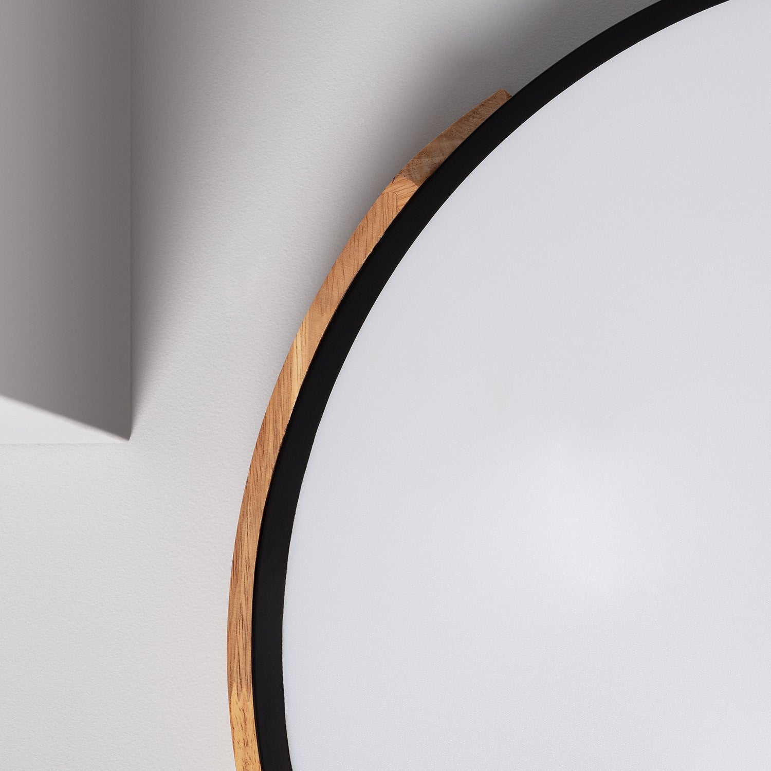 Ledkia Plafón LED 36W Circular Madera Ø500 mm CCT Seleccionable Semi-Dari Negro - 5