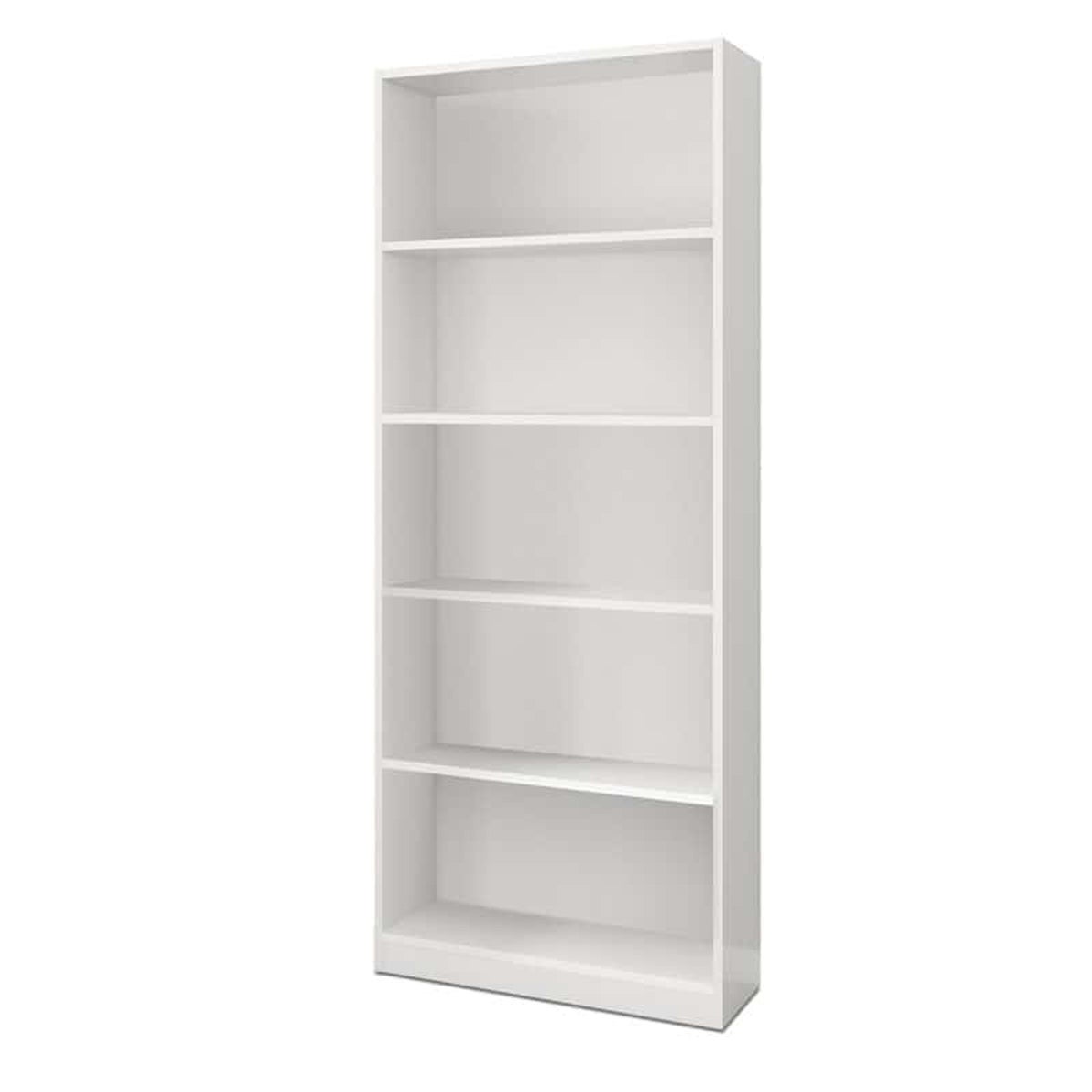 Bibliothèque avec 4 tablettes de rangement coloris Blanc artic - 201 x 80 x 28 cm - 2