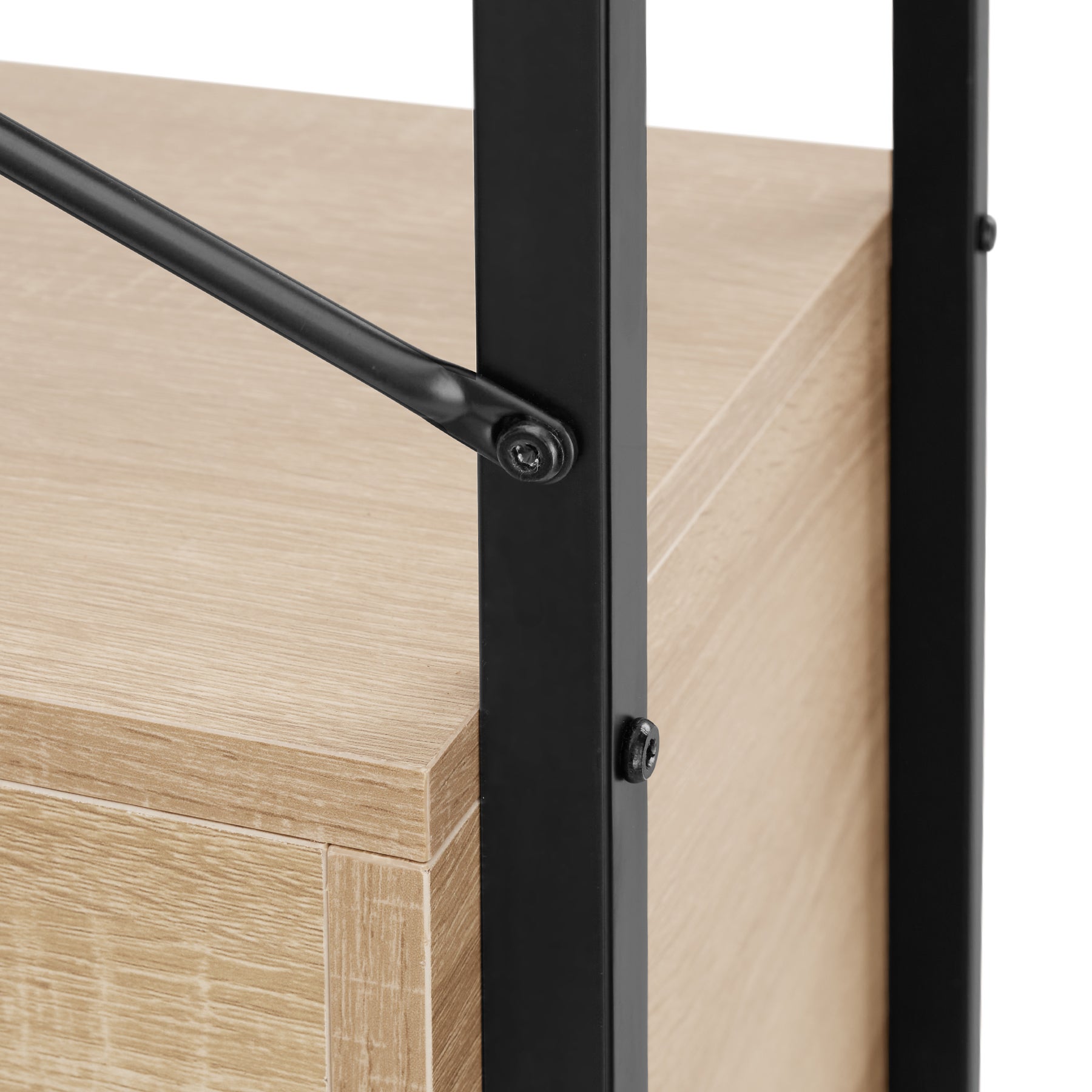 Tectake Etagère échelle Brentwood 57,5x34x173cm - Bois clair industriel, Chêne Sonoma - 7