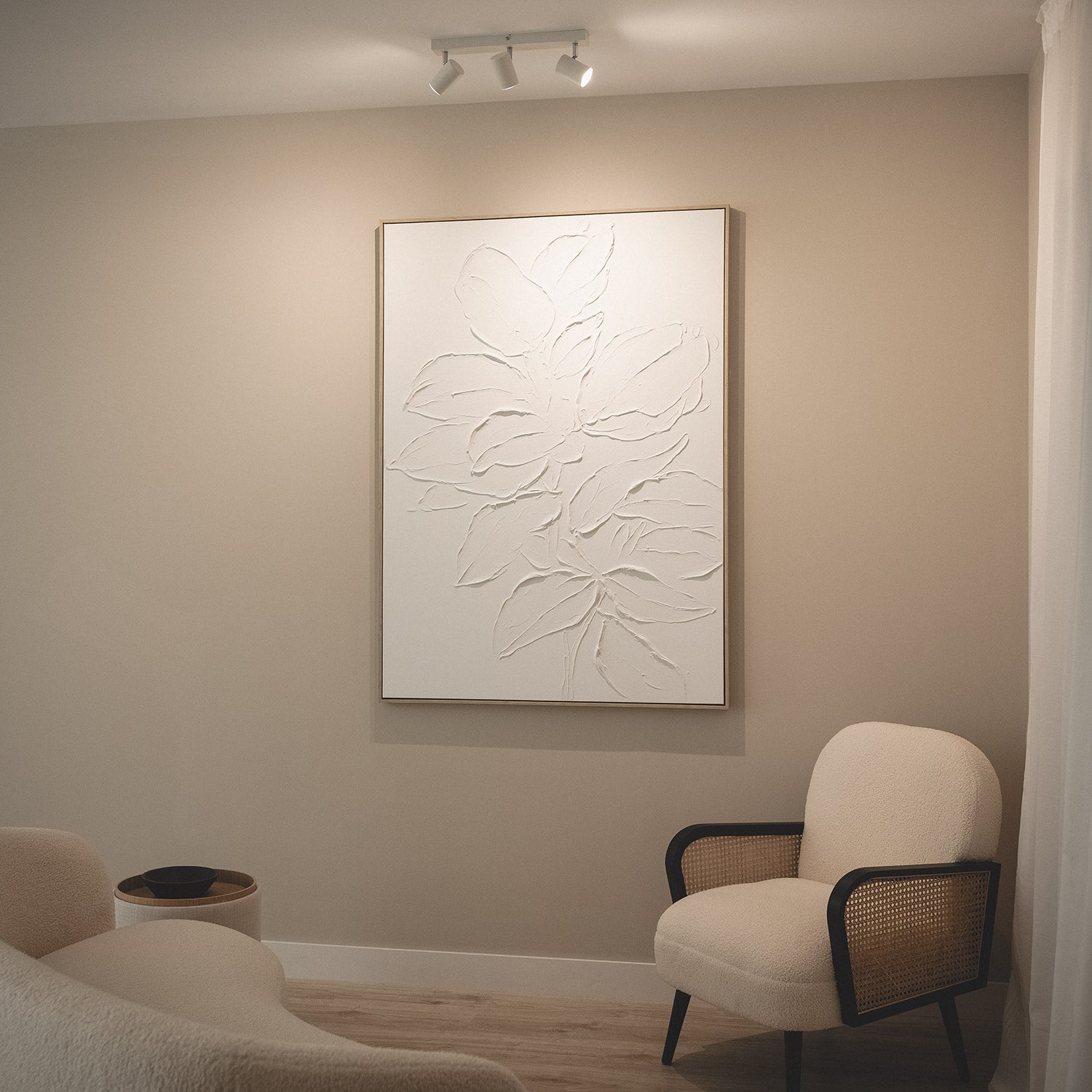 Ledkia - Lampada da Soffitto Orientabile Metallo 3 Faretti Wuedy, Bianco, Ferro, IP20, 0.0lm Fer - 4