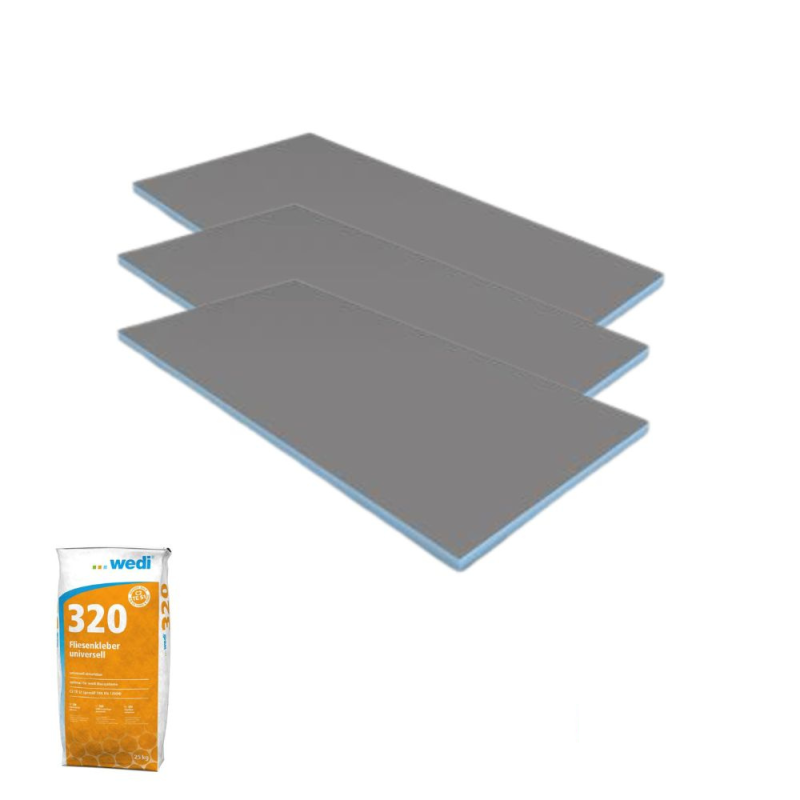 Pack 3 panneaux de construction WEDI 125 x 60 x 0,4 cm + colle à — free download