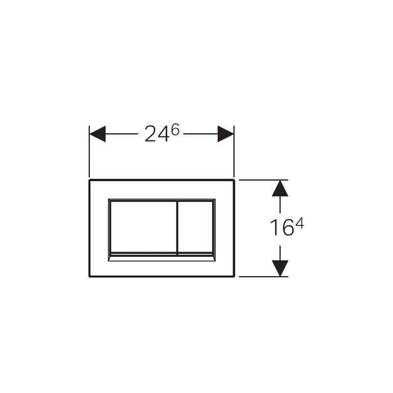 Placas de acionamento Geberit Sigma20, para descarga dupla, retangular, 115.883.KK.1, Cor: branco - 2