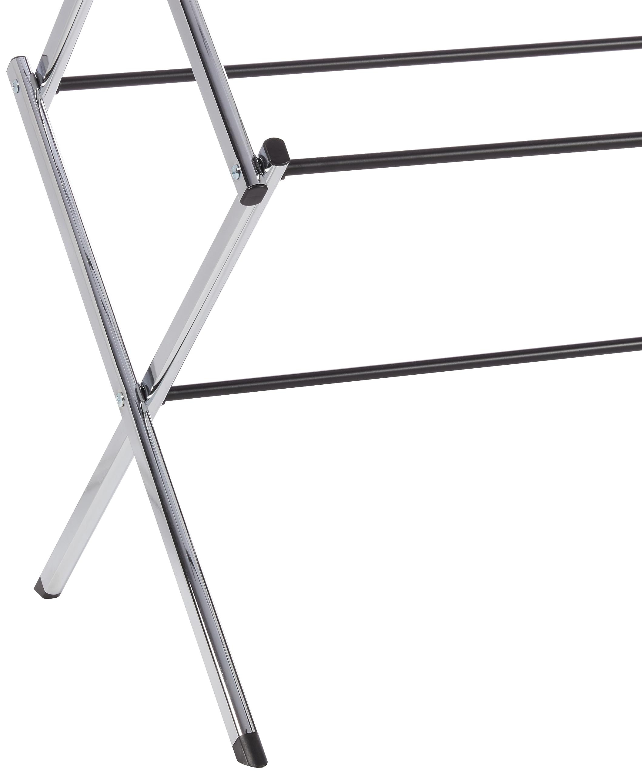 VOUNOT Stendino Verticale Salvaspazio, Stendibiancheria Pieghevole Metallo, Aspetto Legno, 3 - 11